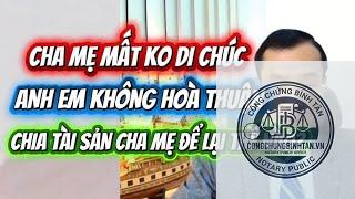 di chúc không chia tài sản cho anh em