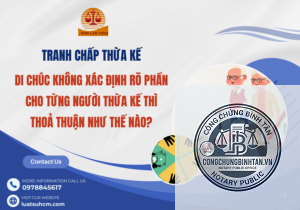 di chúc không xác định phần thừa kế