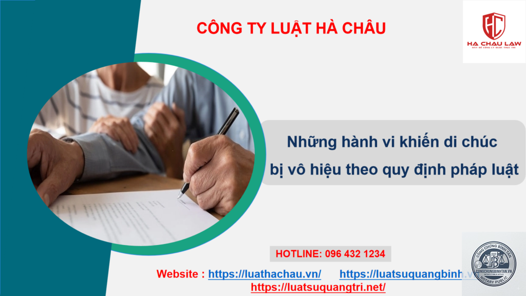 di chúc vô hiệu do bị đe dọa