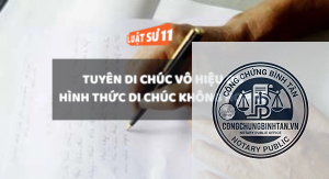 di chúc vô hiệu do sai hình thức