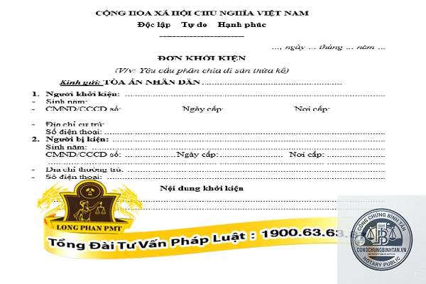 đơn khởi kiện tranh chấp di chúc - Image 4