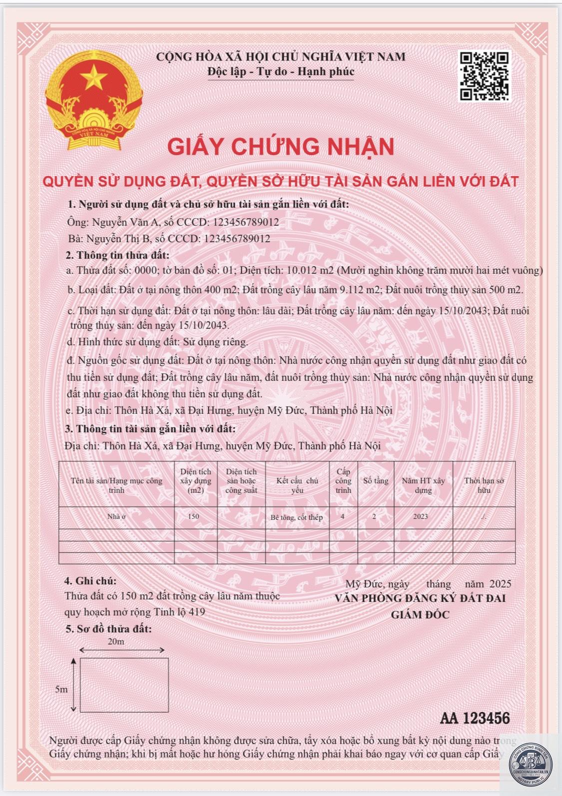 giấy chứng nhận quyền sử dụng đất khi khai nhận di sản - Image 2