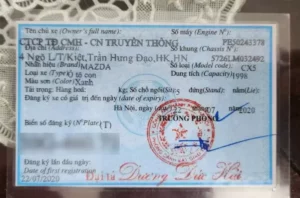 giấy đăng ký xe khi khai nhận di sản