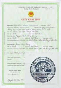 giấy khai sinh khi lập di chúc