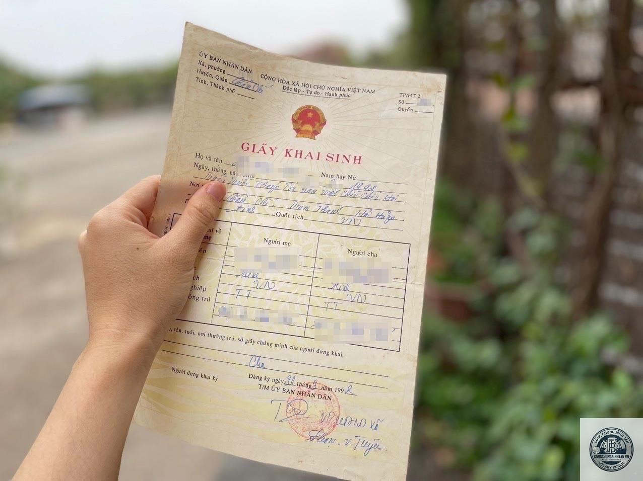 giấy khai sinh khi lập di ch&uacute;c - Image 3
