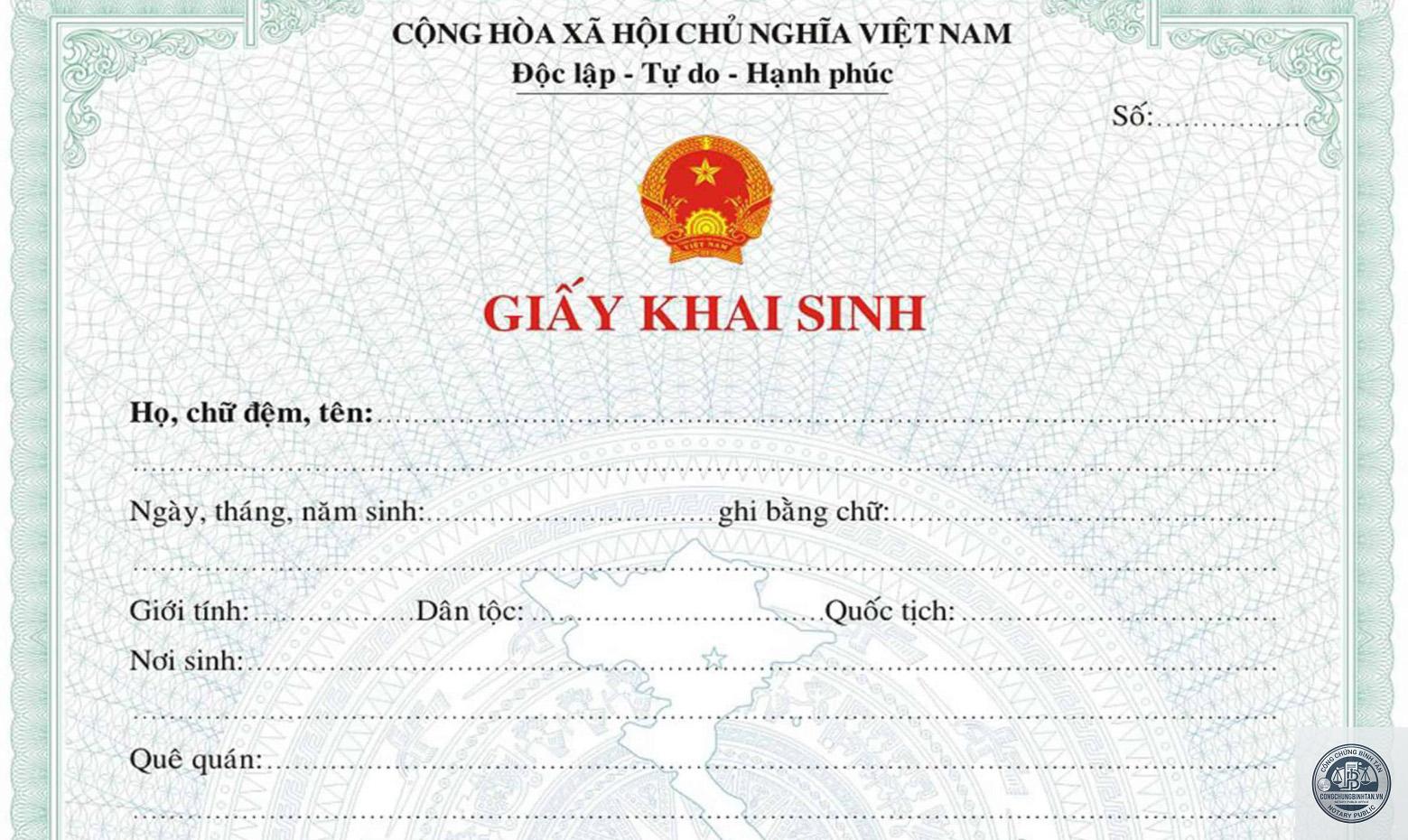 giấy khai sinh khi lập di ch&uacute;c - Image 4