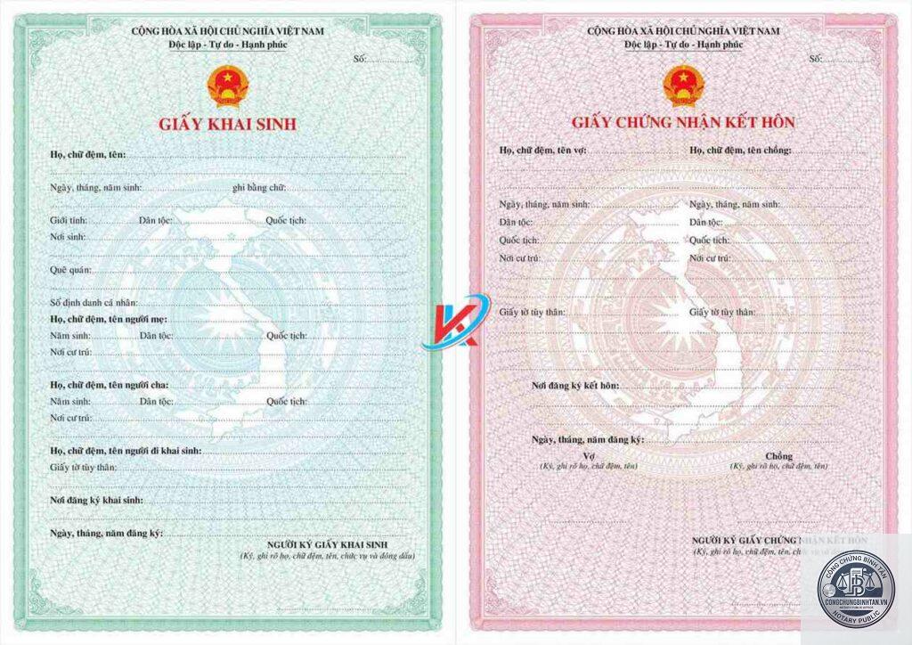 giấy tờ chứng minh quan hệ cha con khi lập di chúc