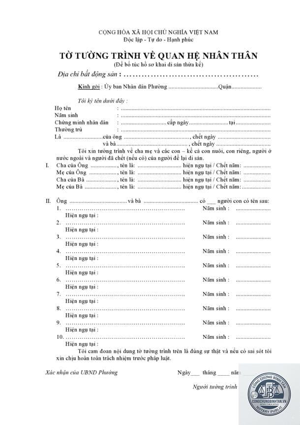 giấy tờ chứng minh quan hệ thừa kế - Image 2