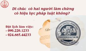 hai người có được lập chung di chúc không