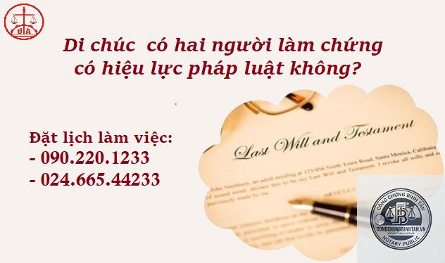 hai người có được lập chung di chúc không