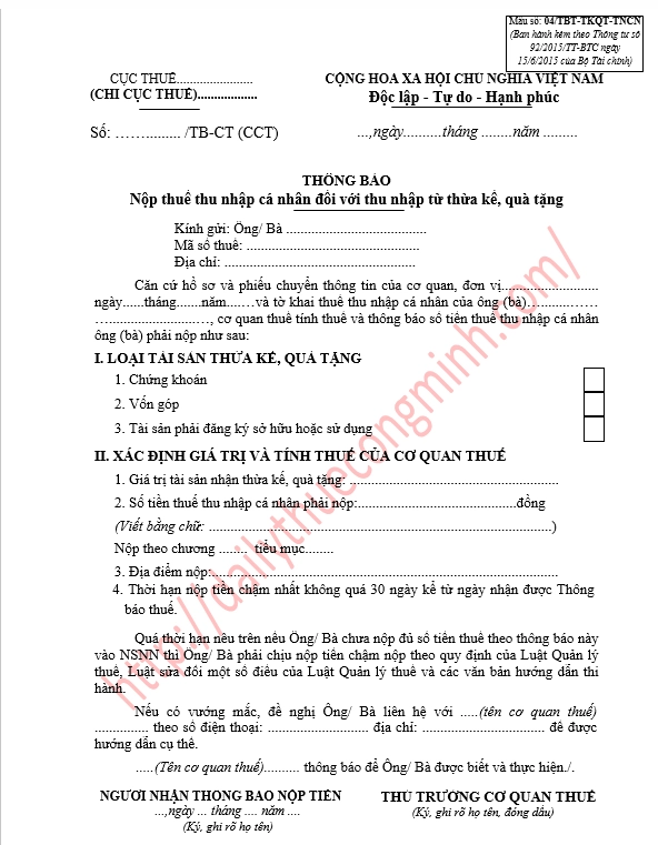 hồ sơ khai thuế thừa kế - Image 3