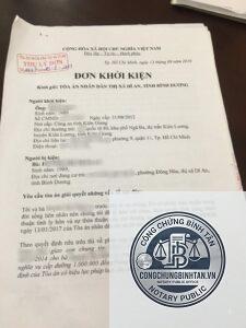 hồ sơ khởi kiện tranh chấp di chúc