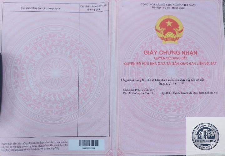 hồ sơ nhận sổ đỏ theo di ch&uacute;c - Image 3