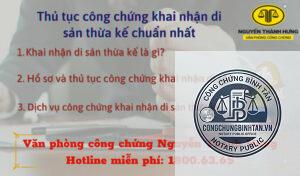 khai nhận di sản tại văn phòng công chứng