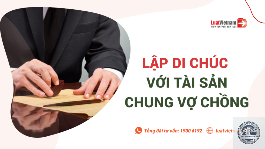lập di chúc đối với tài sản chung