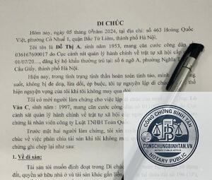 lập di chúc khẩn cấp