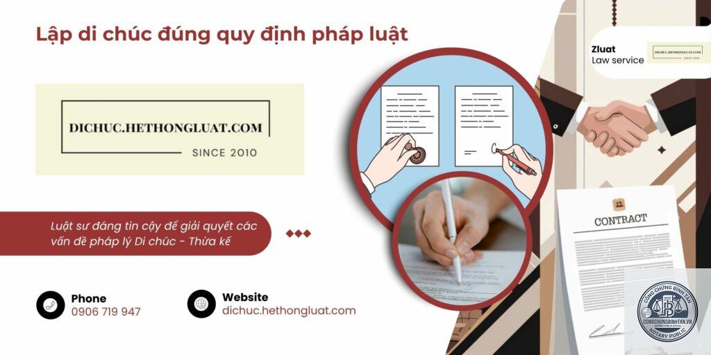 lập di chúc tại quận
