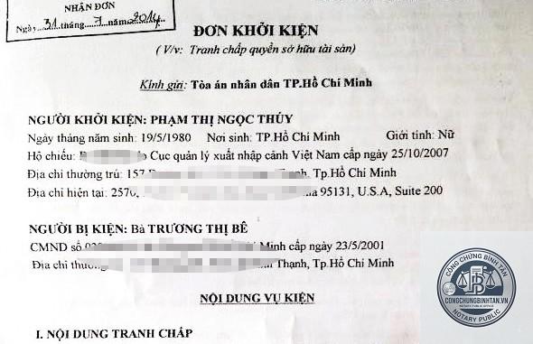 mẫu đơn khởi kiện tranh chấp di ch&uacute;c - Image 3