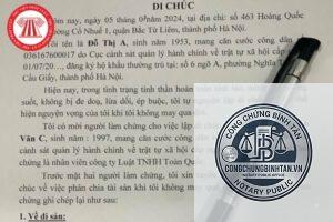 người không biết viết lập di chúc thế nào