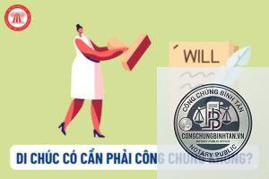 người lập di chúc có phải trực tiếp đến công chứng không