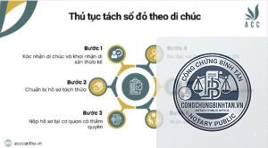 phân chia sổ đỏ theo di chúc