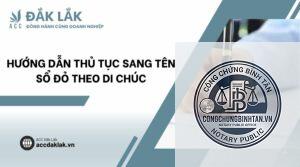 sang tên sổ đỏ cho một người theo di chúc