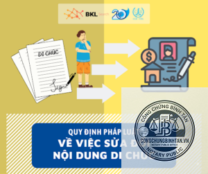 sửa nội dung di chúc