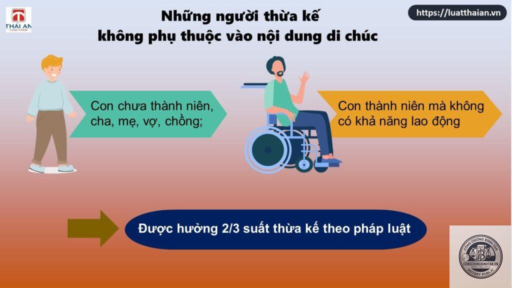 tranh chấp người thừa kế không phụ thuộc di chúc