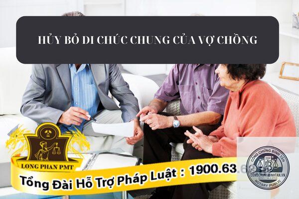 vợ có được hủy di chúc của chồng không