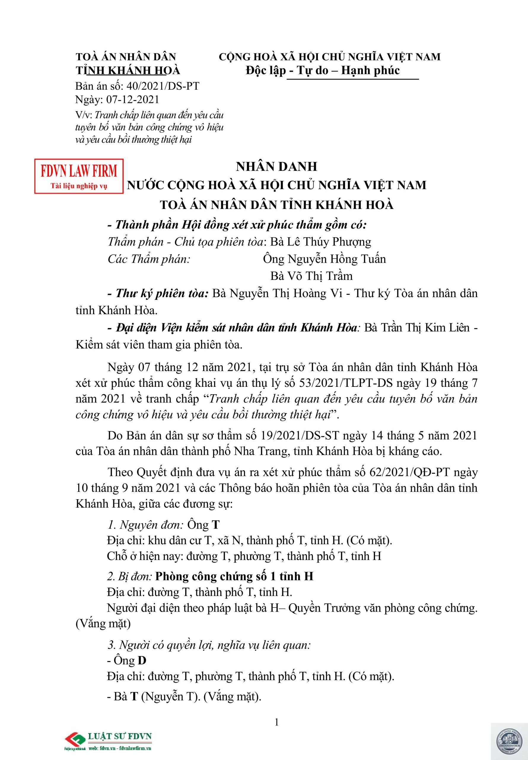 yêu cầu tuyên bố di chúc vô hiệu - Image 1